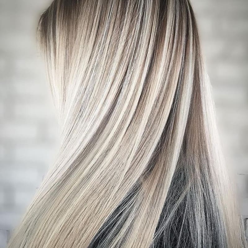 Sun-lit balayage and highlights on long hair, Orange Eleven client
